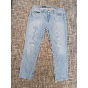 J.Crew Jeans Womens Size 31 Blue Denim Broken In Boyfriend Pants
